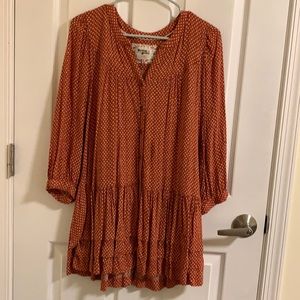 Anthropologie Red Dress